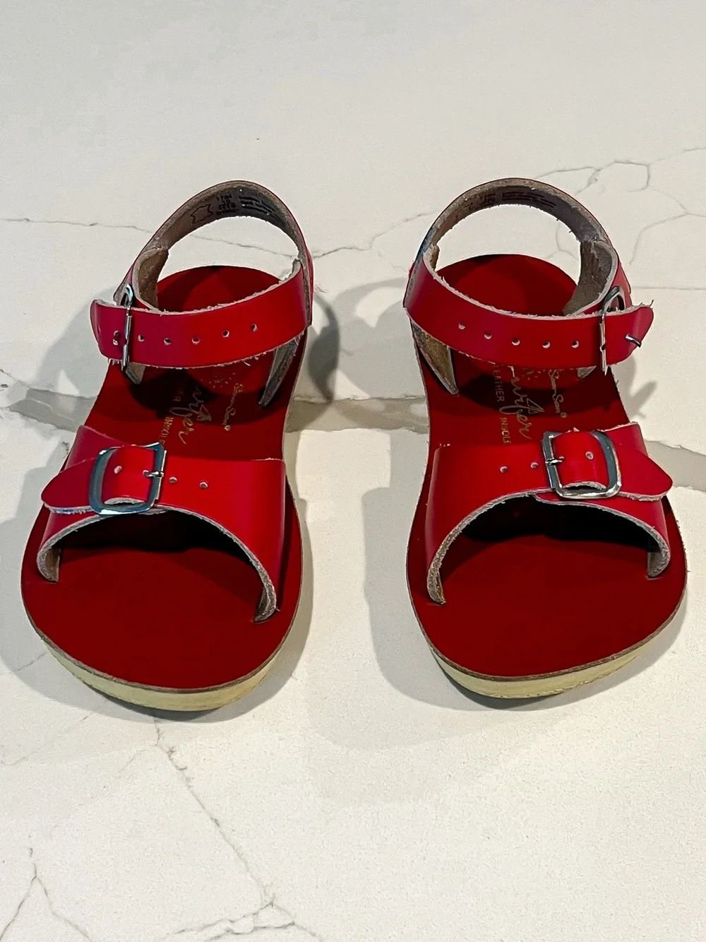 Saltwater Red Sun San Surfer Adjustable Buckle Sandals Toddler Sz 10